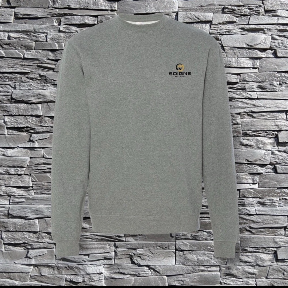 Soigne Men's Classic Gray Crewneck Sweater